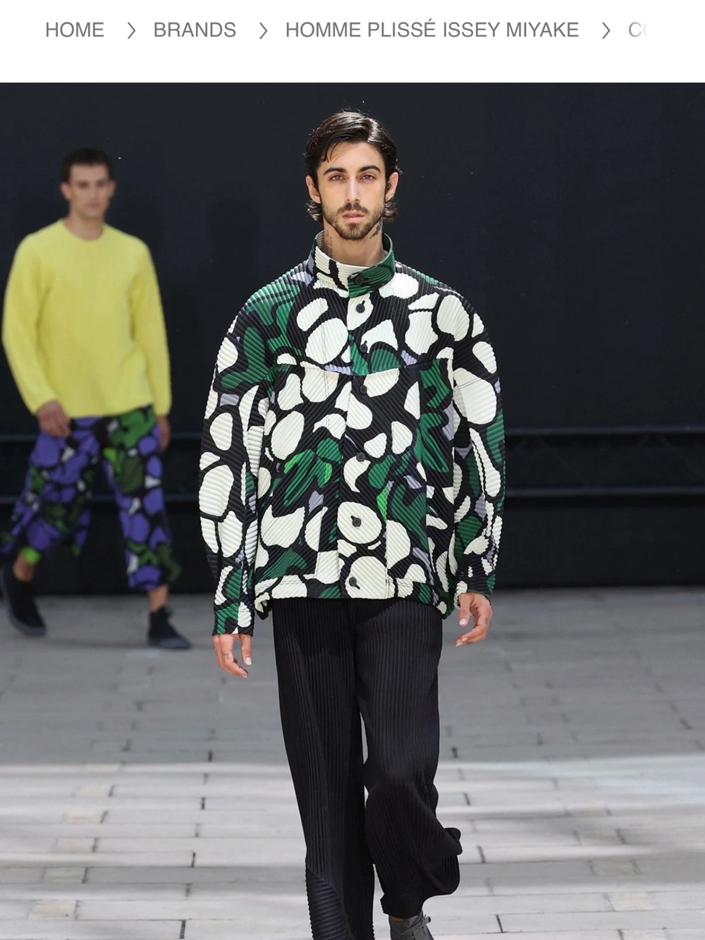 2023 Homme Plissé Issey Miyake "Cotton Bolls" Pleated Jacket
